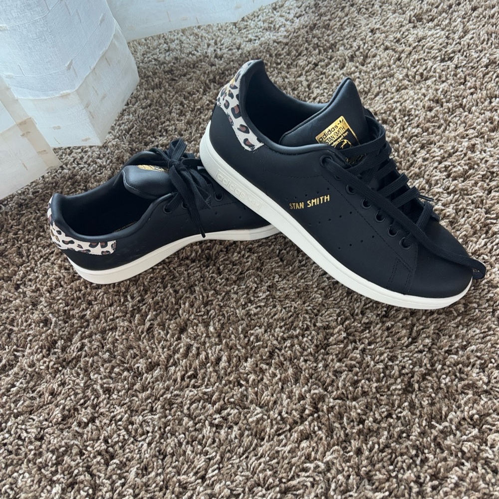 adidas Black and White Stan Smith Sneakers